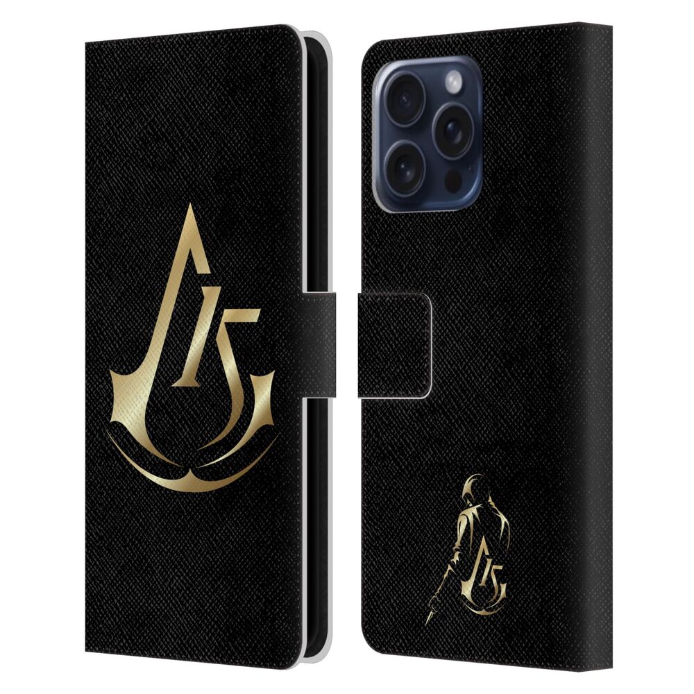 ASSASSINS CREED アサシンクリード - 15th Anniversary Graphics / Crest レザー手帳型 / Apple iPhoneケース - PGS